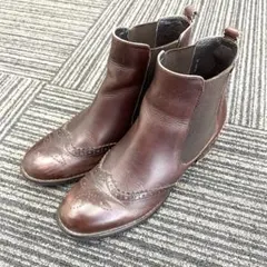 【E】卑弥呼 HIMIKO ダークブラウン サイドゴアブーツ レザー 22cm