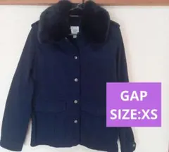 GAP ネイビー ファー付きジャケット XS