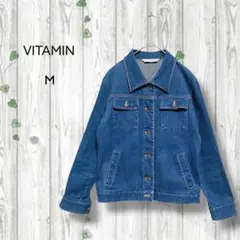 VITAMIN　デニムジャケット　ジャンパー　ストレッチ　青　アウター　羽織り