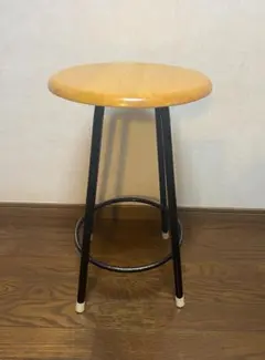 WOOD　鉄足　ハイスツール　椅子　アイアンのサムネイル