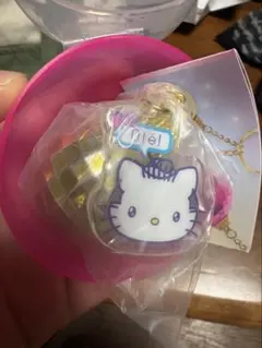 マツケンサンバ　ハローキティ　ミラーボール付きキーホルダー