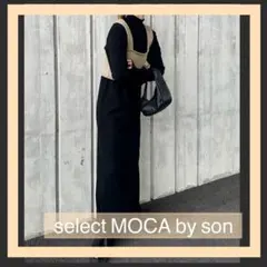 selectMOCAbyson フィンガースリーブプチハイリブワンピース 黒