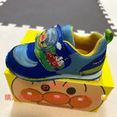 新品同様　右足のみ　ムーンスター アンパンマンスニーカー 15cm ブルー