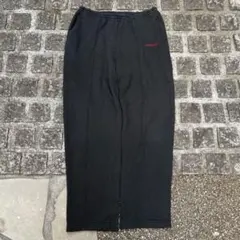 90s〜00s アディダス 銀タグ トレフォイル刺繍 スウェットパンツ 黒