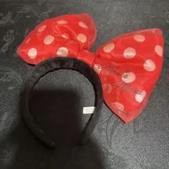 ミニーマウス 水玉模様カチューシャ