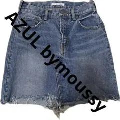 AZUL by moussy デニムスカート ミニスカ 切りっぱなし Y2K