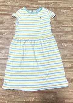 ミキハウス　半袖ストライプワンピース　　130