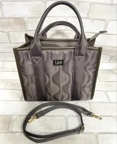 【Lee別注】撥水キルトパイピング2WAYトートバッグ ダークグレーのサムネイル