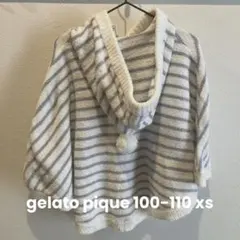 ポンチョ フード　100　ジェラートピケ gelato pique カーディガン
