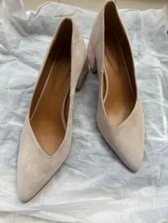 WON HUNDRED ベージュ スエード パンプス