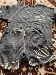 VANS グレー セットアップ アメリカ国旗