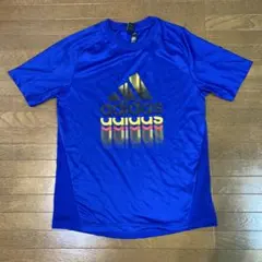 adidas 青 Tシャツ　160