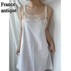フランスアンティーク イニシャル刺繍コットンワンピース フレンチ