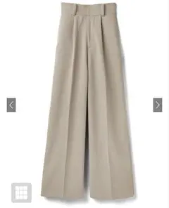 センタープレスワイドタックロングパンツ[gm615]