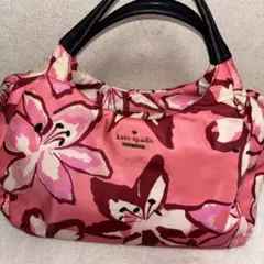 未使用品　kate spade 花柄ハンドバッグ ピンク