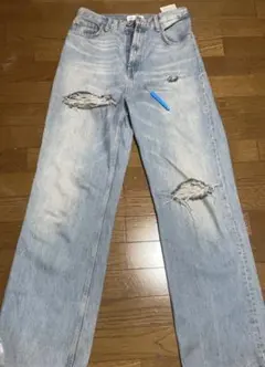 ZARA ザラ バギー ワイド ダメージデニム グランジ y2k リメイク