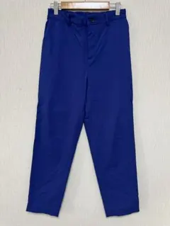 GLOBAL WORK スゴラクストレッチスリム テーパードパンツ ブルー M