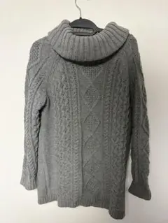 Sunny Village ケーブルニット セーター グレー タートルネック