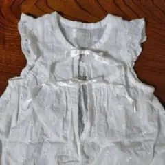 【USED】ミキハウス ベビー オーガンジーコート(綿レース) 新生児 記念日