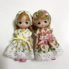 598.ミキちゃんマキちゃんサイズ服 ワンピースセット - メルカリ