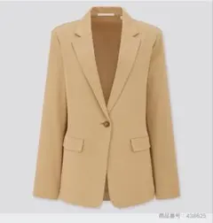 【ユニクロ】UVカットテーラードジャケット ベージュ L
