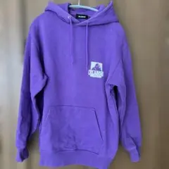 XLARGE パープル パーカー フード付き