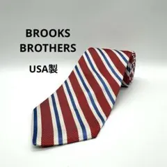 極美品 ブルックスブラザーズ ネクタイ USA製 ピュアシルク 62267