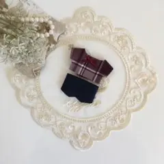 アイナナ ドンぬい シャツ パンツセット コーデュロイ タータンチェック×ローズ