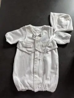 【セレモニードレス】 新生児 50～60cm ベスト 帽子付き ツーウェイオール