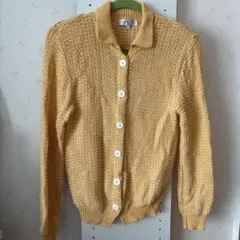 agnès b. イエロー ニットカーディガン サイズ3