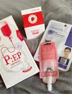 バブルエッセンスパック、 シートマスク、いちごミルクソープ