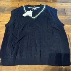 GLOBAL WORK ネイビー Vネックベスト L