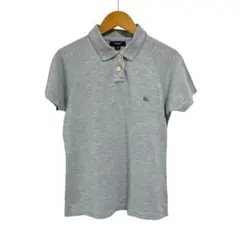 ※LT BURBERRY LONDON 半袖ポロシャツ グレー 騎士 サイズS