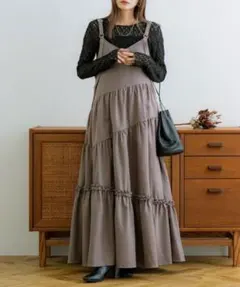 【NOAHL】アシンメトリーティアードキャミワンピース【はらちゃんコラボ】