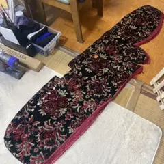 花カゴ縦柄（赤〕17スーパーグレート ダッシュマット ハンドルカバー