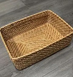 無印良品　ラタン長方形バスケット