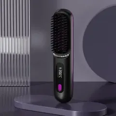 ヘアアイロン コードレス ストレート ヘアアイロンブラシ 充電式 出張 USB