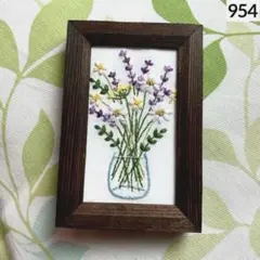 ハンドメイド刺繍　ミニフレームNo.954のサムネイル