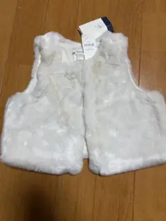 GAP ベビーベスト ホワイト 90cm