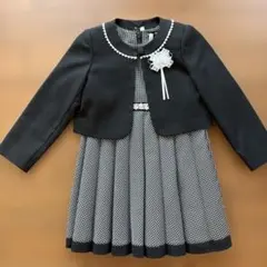 黒チェック柄　フォーマルドレス　120cm