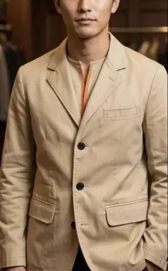 FILA ベージュ フィラ　ジャケット 170 テーラード　コットン　カジュアル