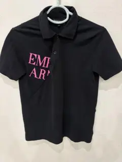 EMPORIO ARMANI ポロシャツ 黒×ピンク 半袖のサムネイル