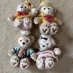 ダッフィー＆シェリーメイ　ぬいぐるみ　キーホルダー　4点セット