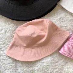 ピンク バケットハット