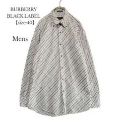 【BURBERRY BLACK LABEL】メンズ　長袖 シャツ　Size:40