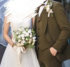 ウエディングブーケ　ブートニア　セット