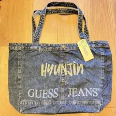 正規品Guess Jeans Tokyo限定 デニムトートバック Hyunjin - メルカリ