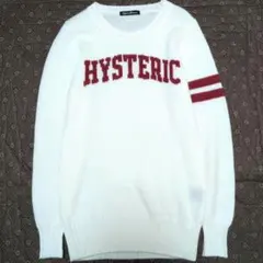 【美品】ヒステリックグラマー☆ビッグロゴ　ニット　長袖　ホワイト