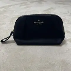 kate spade ブラック ナイロンポーチ