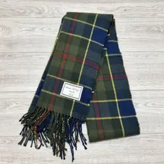 NIKO AND... マフラー　チェック　グリーン系 フリーサイズ